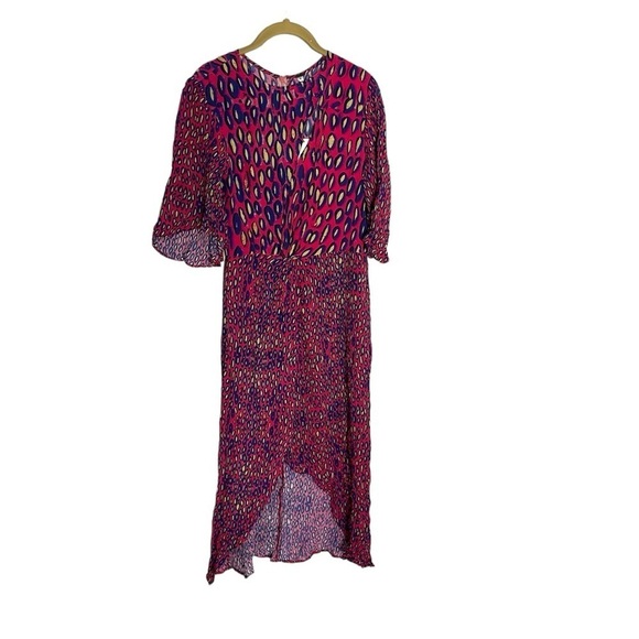 Anthropologie Blank London Animal Print Hot Pink Maxi Dress NWT Sample Small - Picture 1 of 6